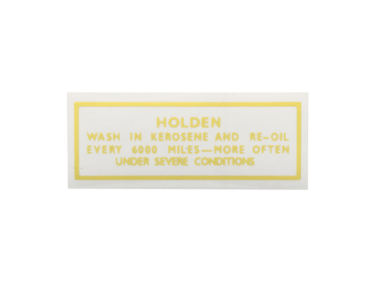 Oil Cap Decal Holden EH HK HT HG HQ - BD1041