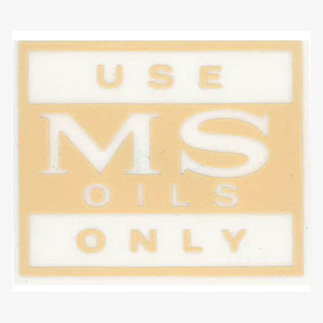 Rocker Cover Decal ‘Use MS Oil’ (Yellow) Holden EH HD HR HK HT HG - BD1043