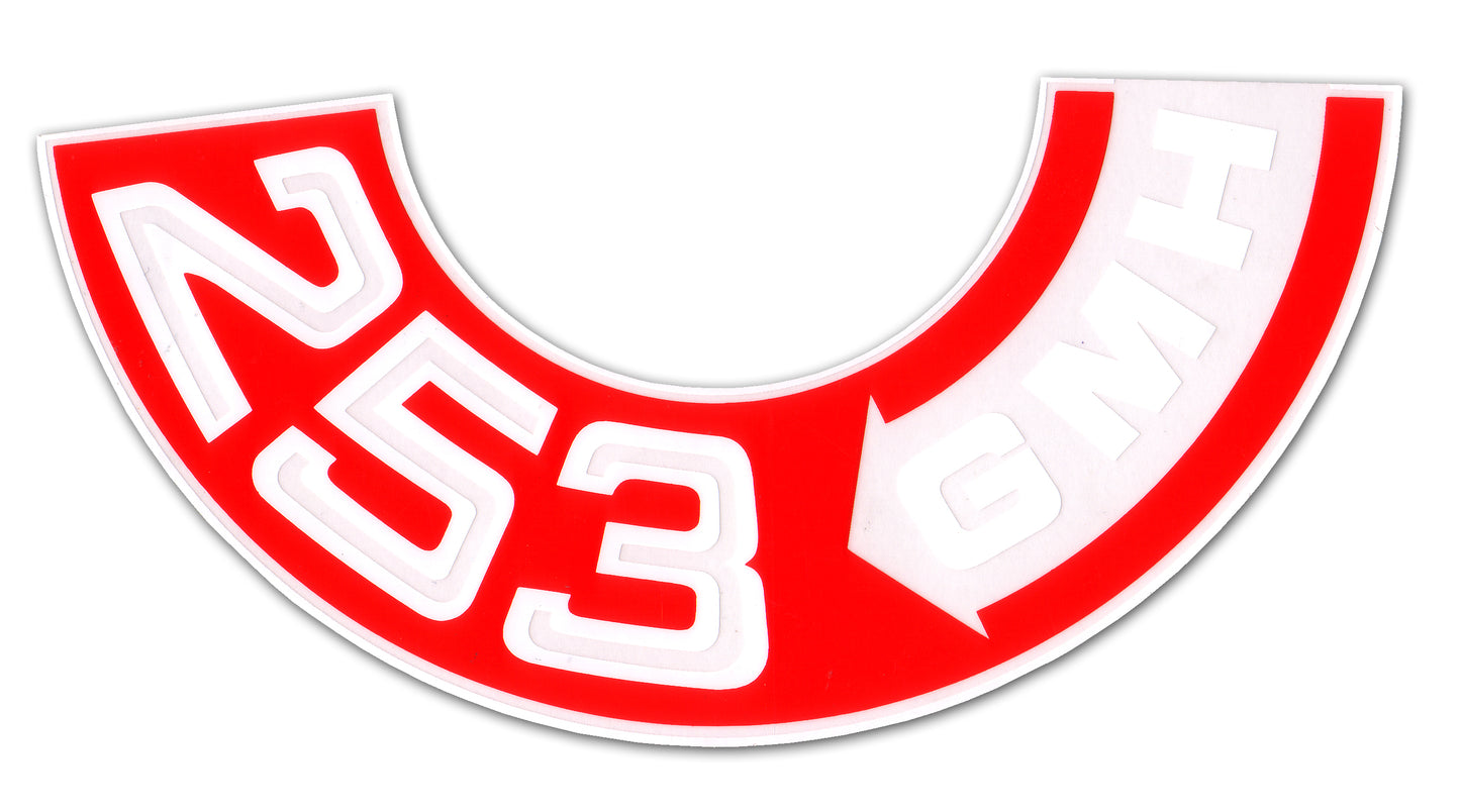 Air Cleaner Decal ‘253 GMH’ Holden HT HG HQ - BD1049