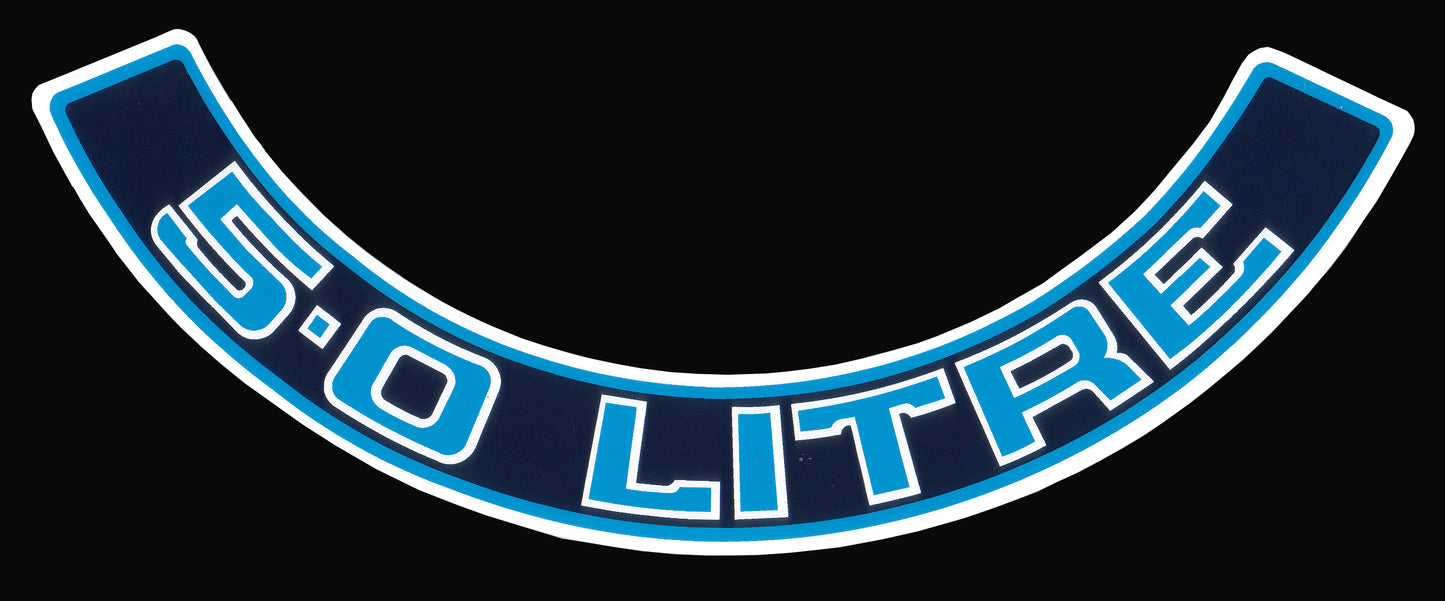 Air Cleaner Decal ‘5.0 Litre’ (Blue) Holden HZ WB VC VH VK VL - BD1060