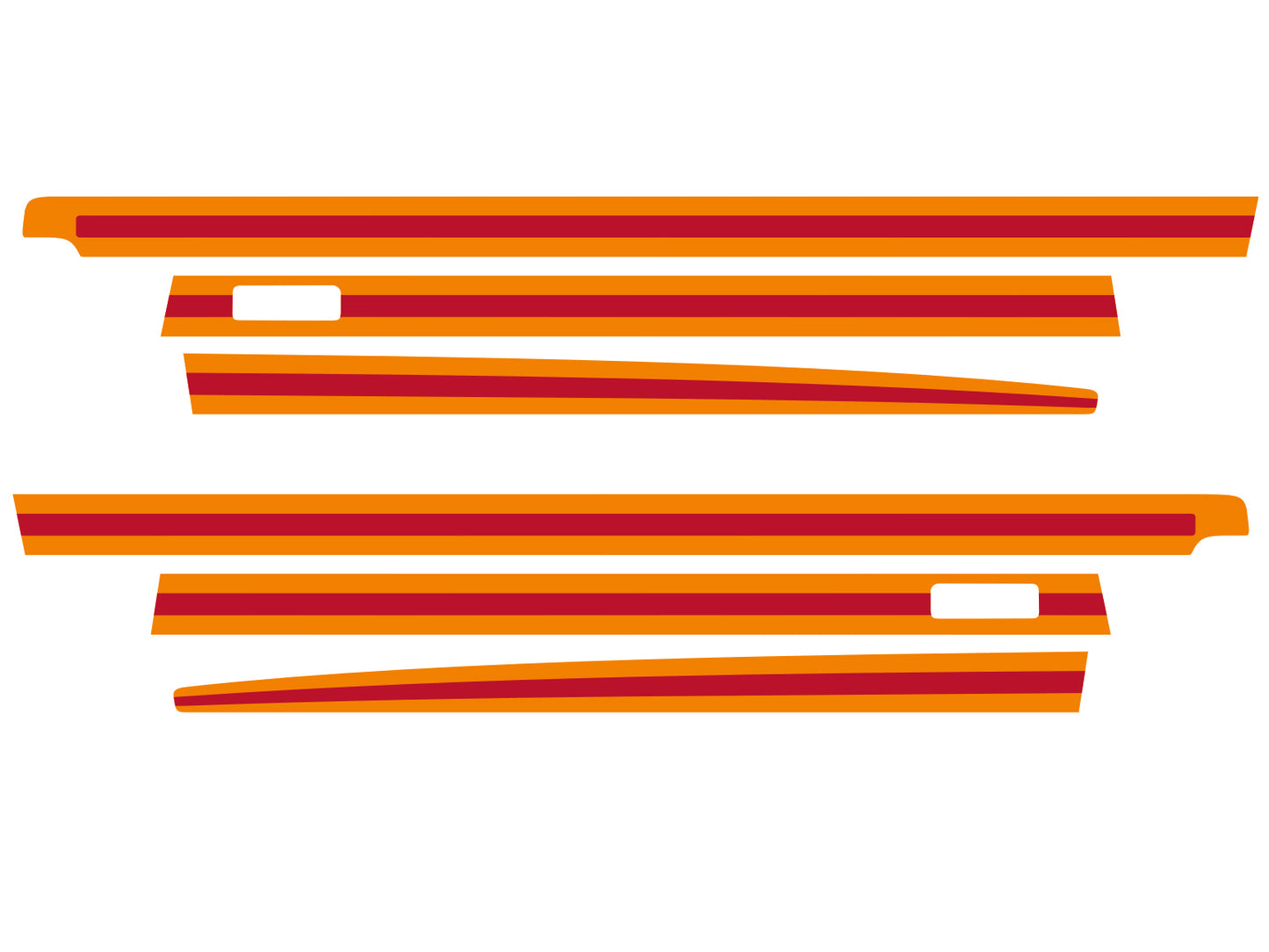 Body Decal Body Stripe Kit (Orange / Red) Holden LX SS Hatch - BD1123