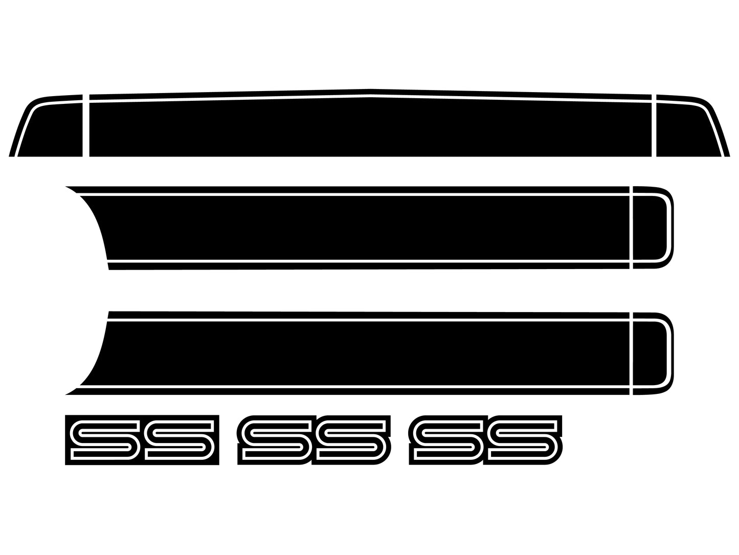 Body Decal Stripe Kit (10Pce) Holden HQ SS - BD1200