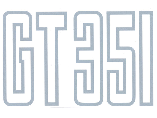 Fender Decal ‘GT 351’ (Silver) Ford XB GT - BD4386