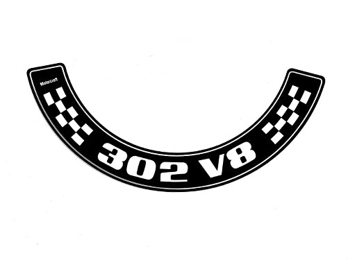 Air Cleaner Decal ‘302 V8’ (Small) Ford XA XB ZF ZG - BD4398