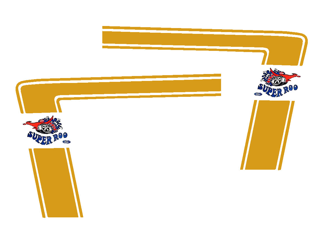 Body Decal Stripe Kit (Gold) Ford XW GT Ute - BD4413U