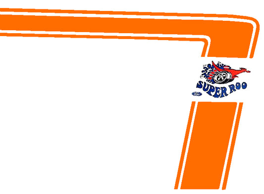 Body Decal Stripe Kit (Orange) Ford XW GT Ute - BD4458U