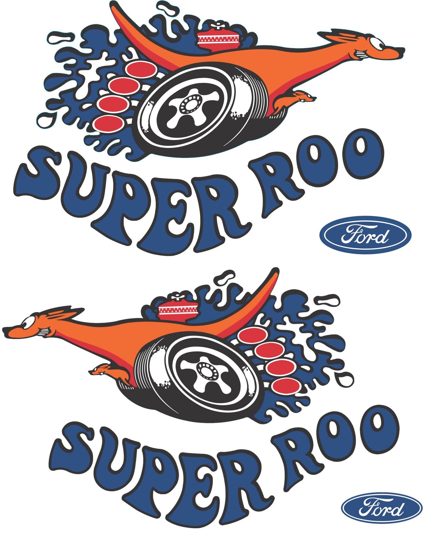 Fender Decal Pair ‘Super Roo’ (Large) Ford XW GT - BD4576