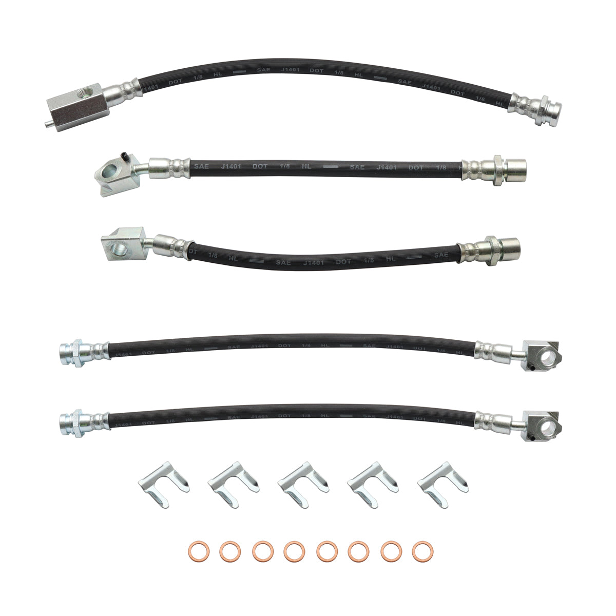 Front & Rear Brake Hose Kit (Disc) Holden WB Statesman - BHK1018