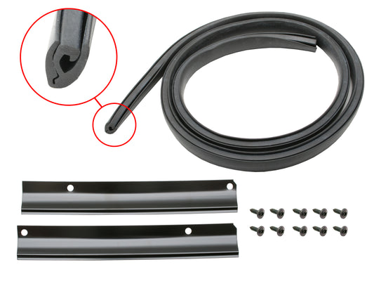 Holden Bonnet Firewall Lacing Rubber Strip + Retainer Plates +Screws HJ HX HZ WB - BL111B