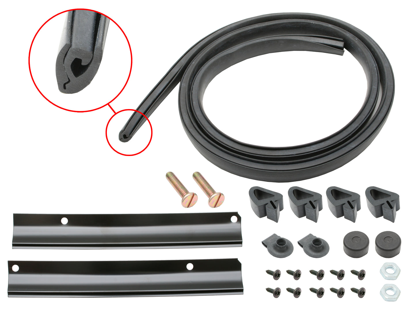 Holden Bonnet Lacing / Firewall Rubber + Bumpers + Retaining Plates HJ HX HZ WB - BL111J
