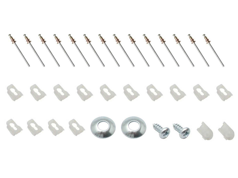 Holden Clips Bonnet Moulding Kit HK HT HG screw rivet chrome trim - BMC1000