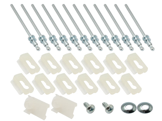 Holden Door Belt Moulding Clips Kit FRONT Sedan HQ rivet chrome mould - BMC1010