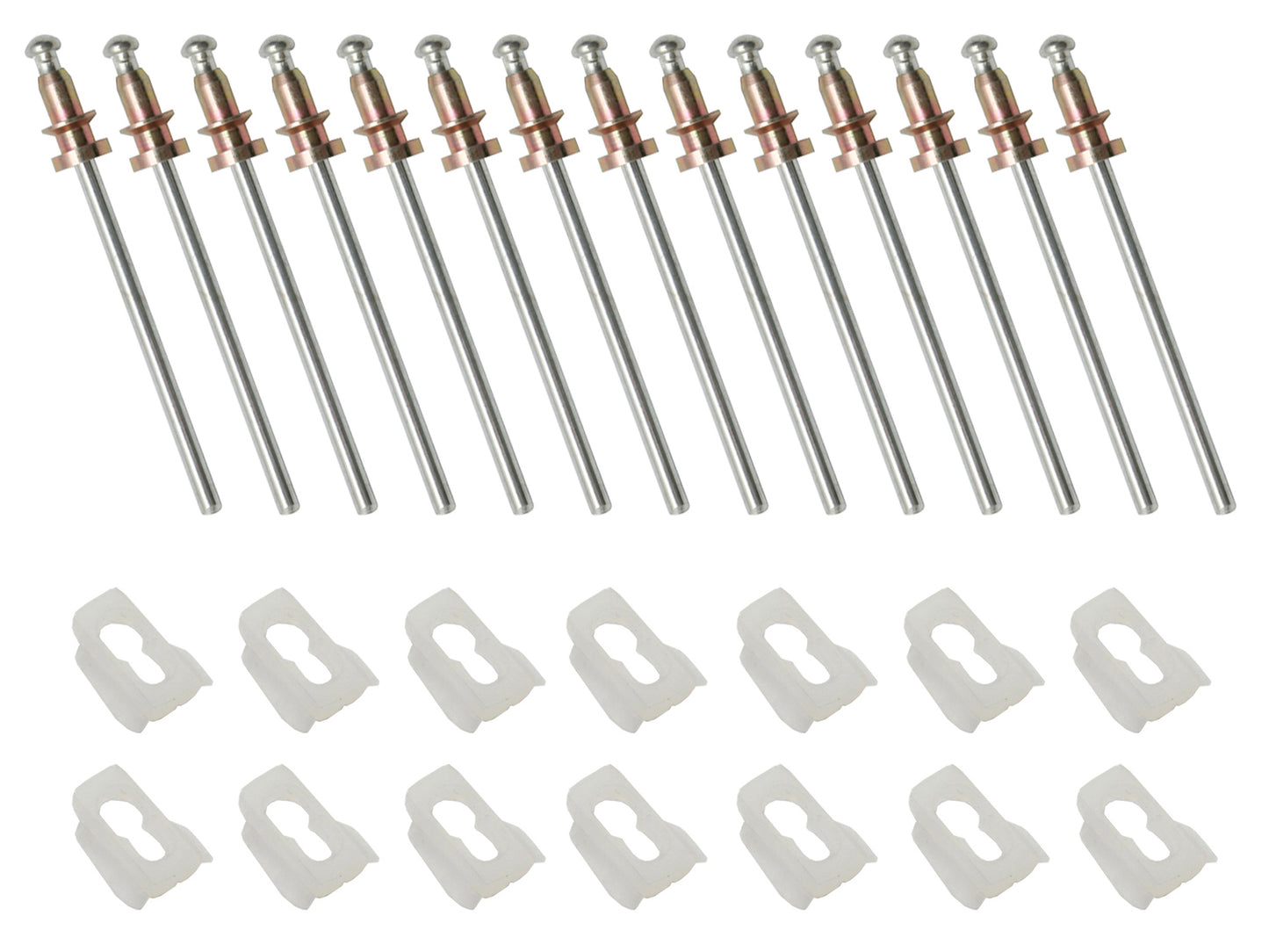 Holden Torana Clips FRONT Door + 1/4 Belt Moulding Kit LC LJ rivet chrome trim - BMC1015