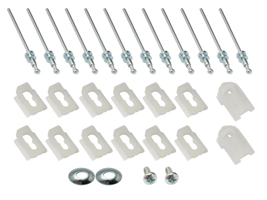Holden Torana Rear Door Belt Moulding Clip Set LC LJ chrome trim - BMC1015A