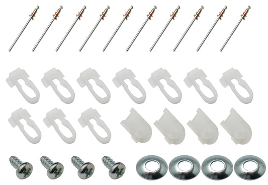 Holden Clips Door Belt Moulding Kit REAR HJ HX HZ rivet screw chrome trim - BMC1018