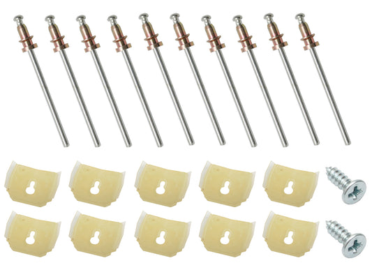 Holden Lower Quarter Panel Moulding Clip Set + Rivets HG Sedan chrome trim 1/4 - BMC1029