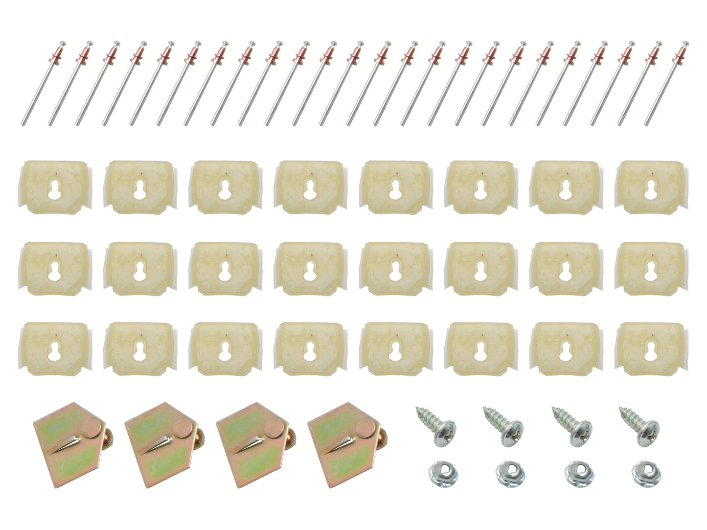 Holden Clips SILL Moulding Kit HG Kingswood Monaro (ex GTS) rivet screw chrome - BMC1038