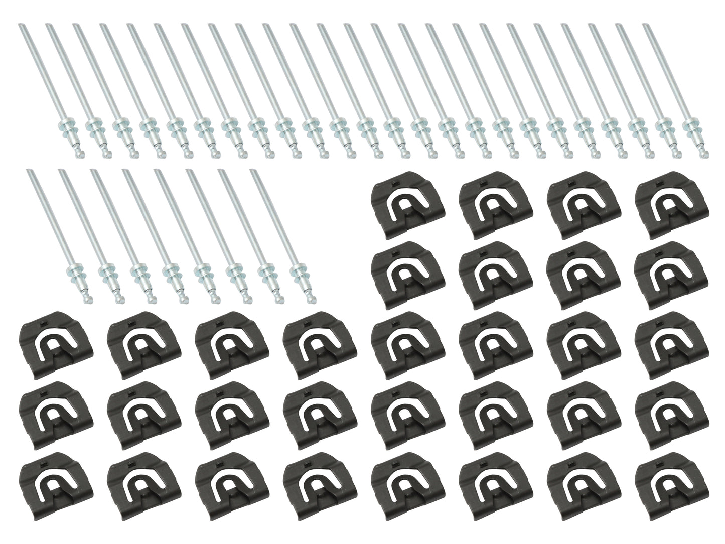 Holden Clips Wagon Side Glass Moulding Kit HK HT HG rivet mould chrome - BMC1042A
