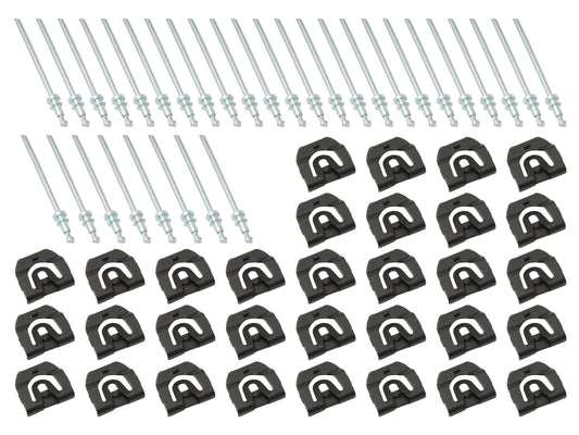 Holden Clips Wagon Side Glass Moulding Kit HK HT HG rivet mould chrome - BMC1042A