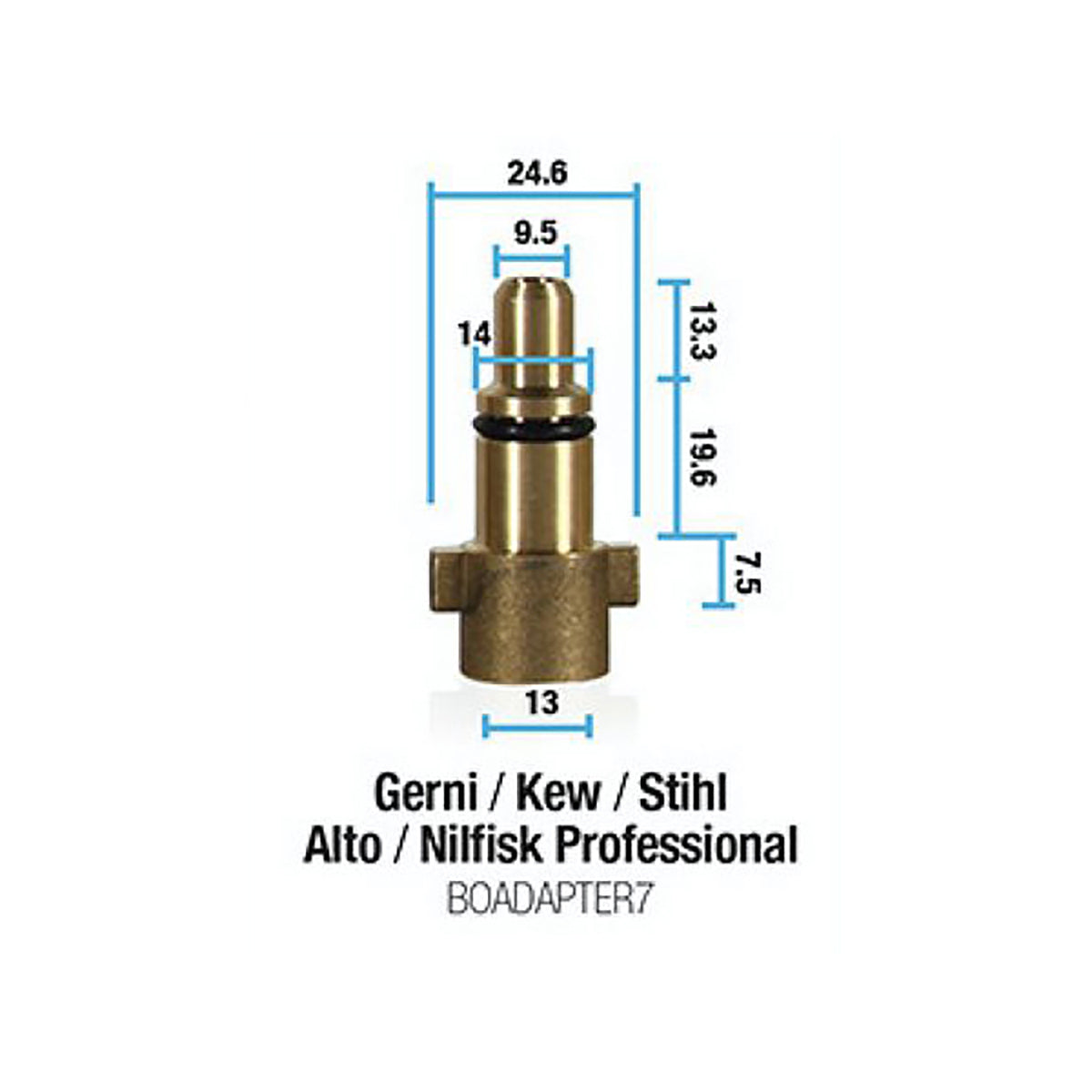 BOWDEN'S OWN Gerni Kew Stihl Nilfisk Pressure Washer Snow Cannon Adapter - BOADAPTER7