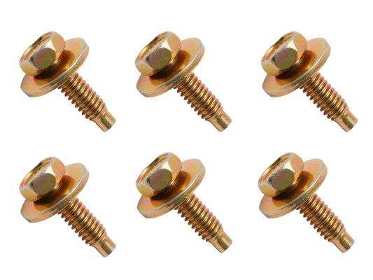 Yellow Zinc Bolts x6 1/4" - 20 X 7/8" Sems Dog Point May Suit HQ HJ HX HZ WB - BP0001