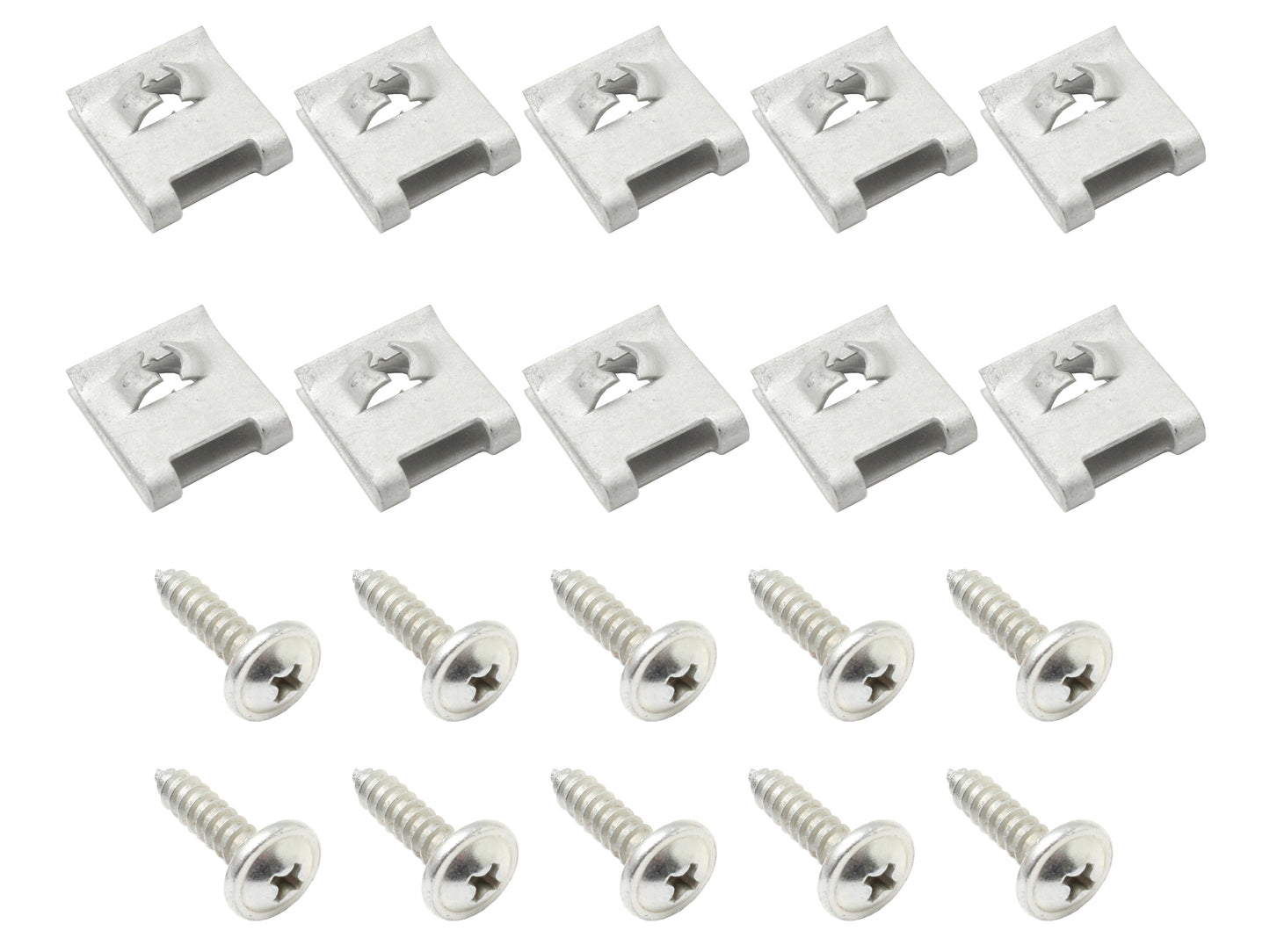 Universal Screw Pan HD Kit x10 10G - 16 X 3/4" With U Nuts - BS0006