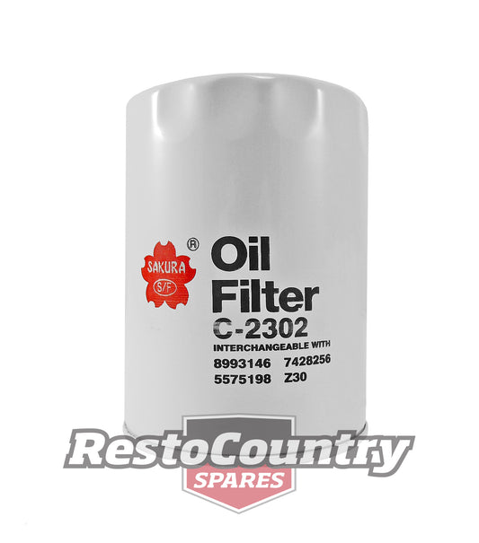 Holden Z30 Oil Filter all V8 253 308. 6cyl 138 149 161 173 179 186 202 - C-2302