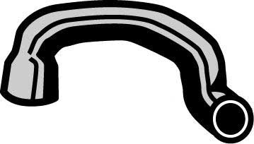 Ford LOWER Radiator Hose XA XB 6Cyl 3.3 MANUAL 200 rubber - CH993