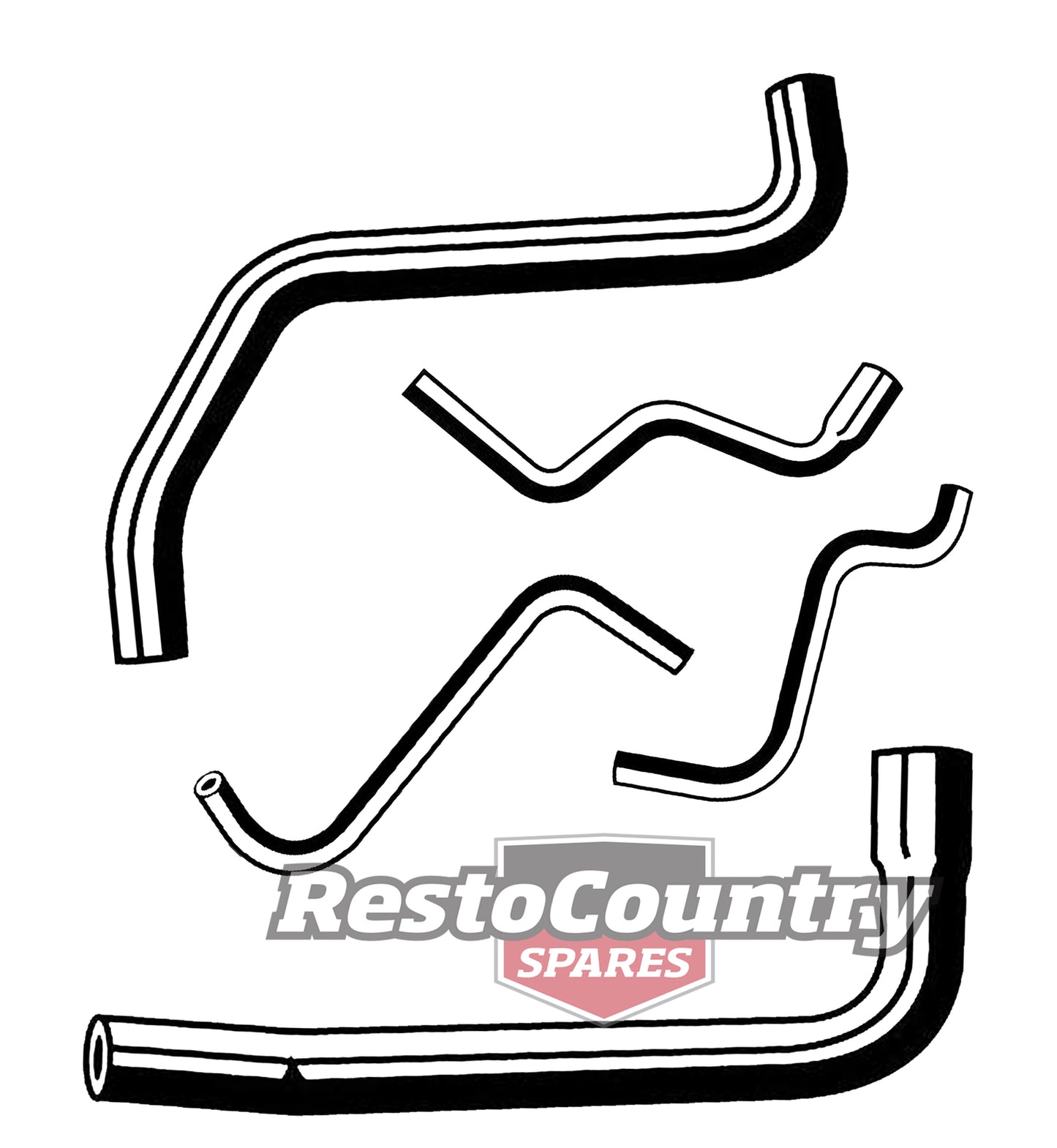 Holden Commodore Engine Radiator + Heater Hose Kit VT WH V6 3.8 NON S/C - CHVP3