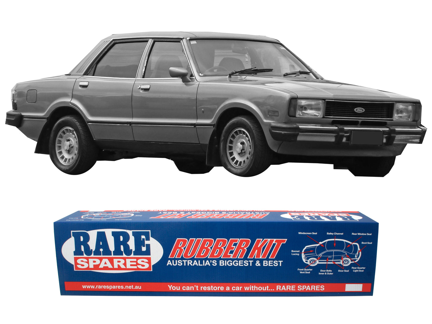 Body Rubber Kit Ford Cortina TE Sedan - CORT9