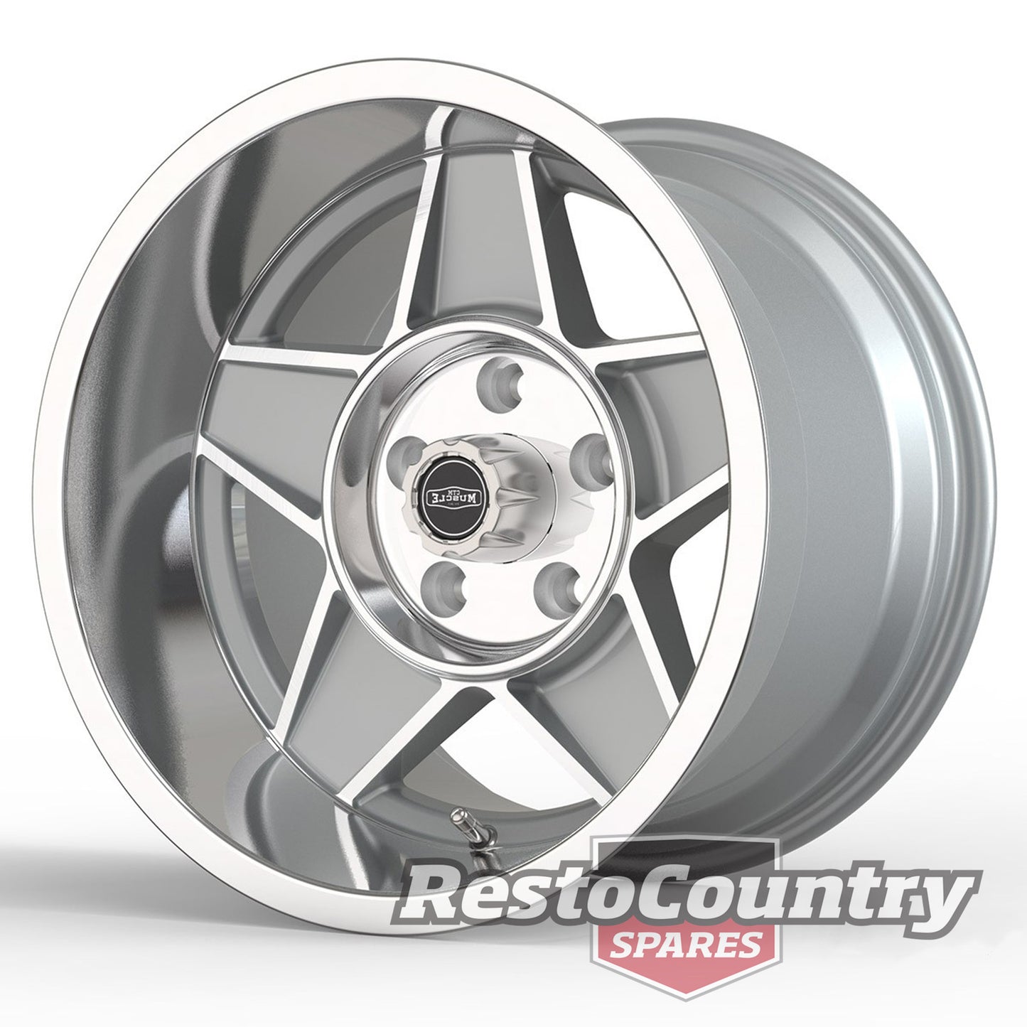 CTM Muscle GLOBE Wheel x1 15x8 5/114.3 SILVER Ford XT XW XY XA XB XC XD XE XF mag -CTMGLOBE1 - CTMGLOBE1