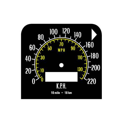 Speedo Decal (MPH/KPH) Holden HQ - D1002