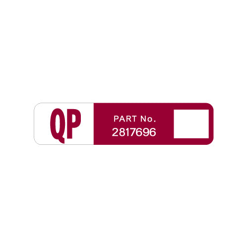 Wiper Motor Decal ‘QP – Part No.2817696’ Holden HQ HJ HX - D1004