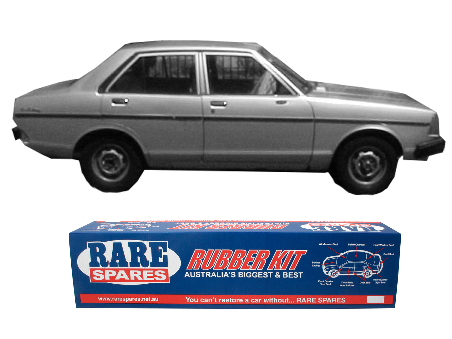 Body Rubber Kit Nissan Datsun Sunny Sedan - DAT16