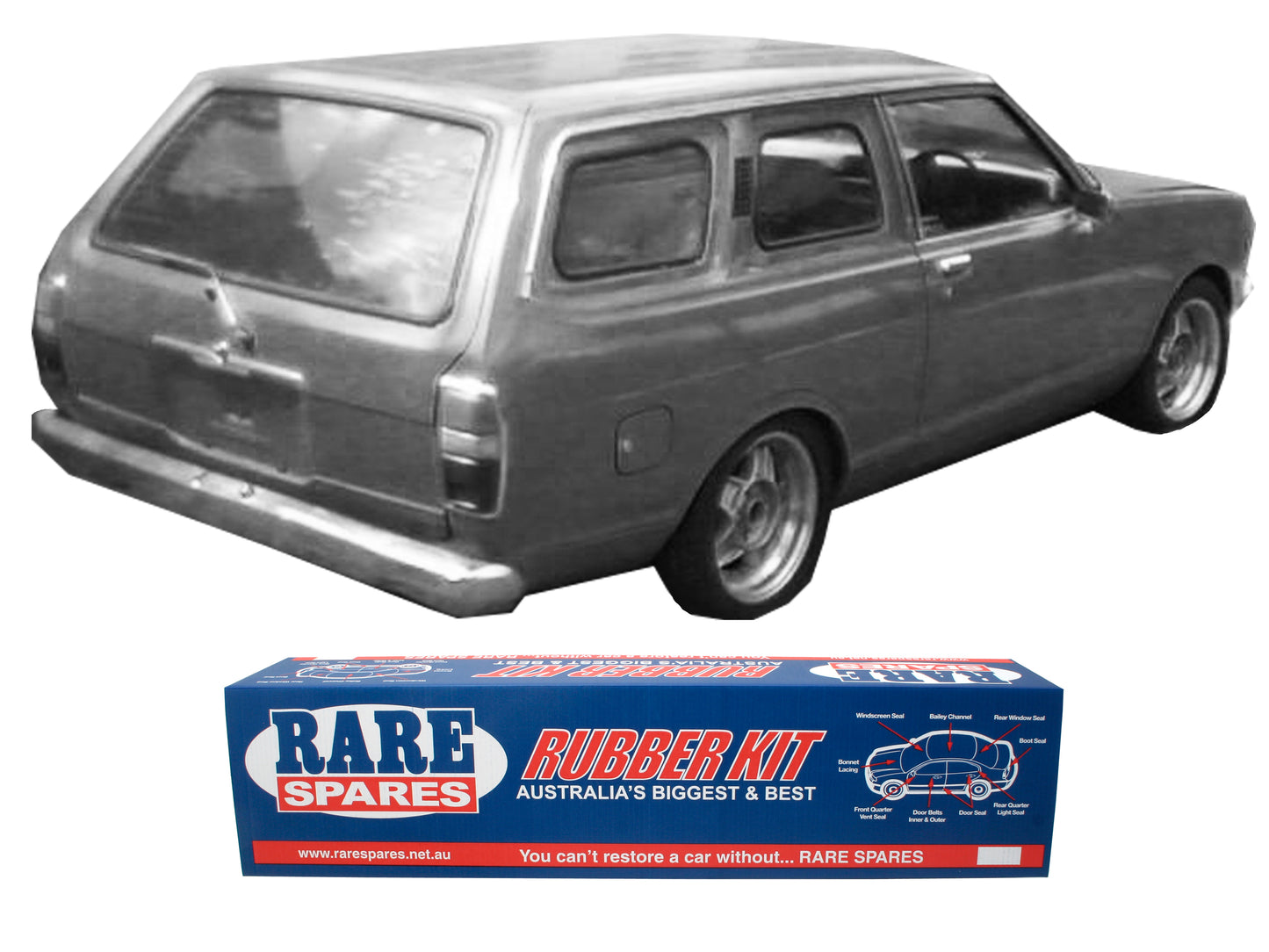 Body Rubber Kit Nissan Datsun Sunny Panel Van - DAT17