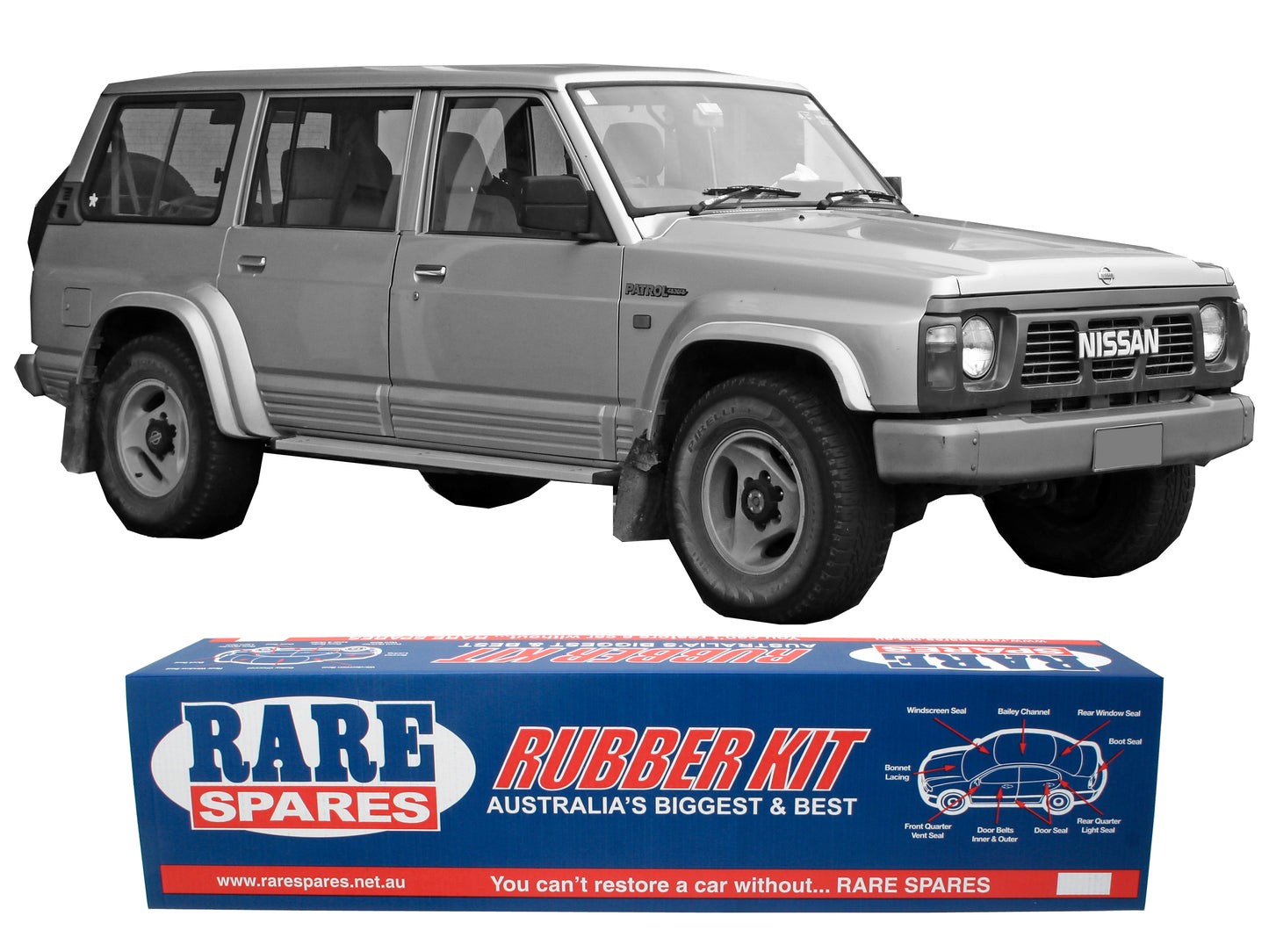 Body Rubber Kit Nissan GQ Patrol Wagon - DAT18