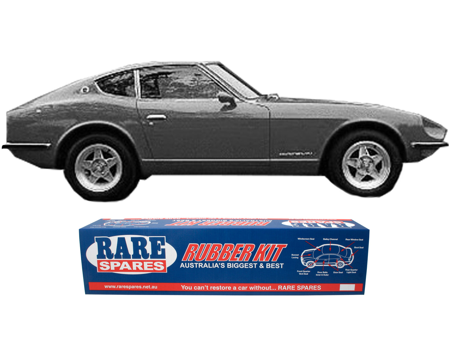 Body Rubber Kit Nissan Datsun 240Z Coupe - DAT19