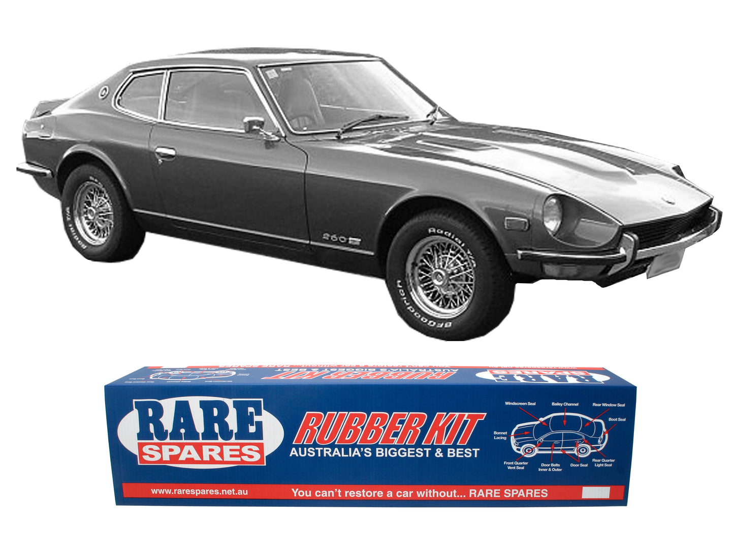 Body Rubber Kit Nissan Datsun 260Z Coupe - DAT20