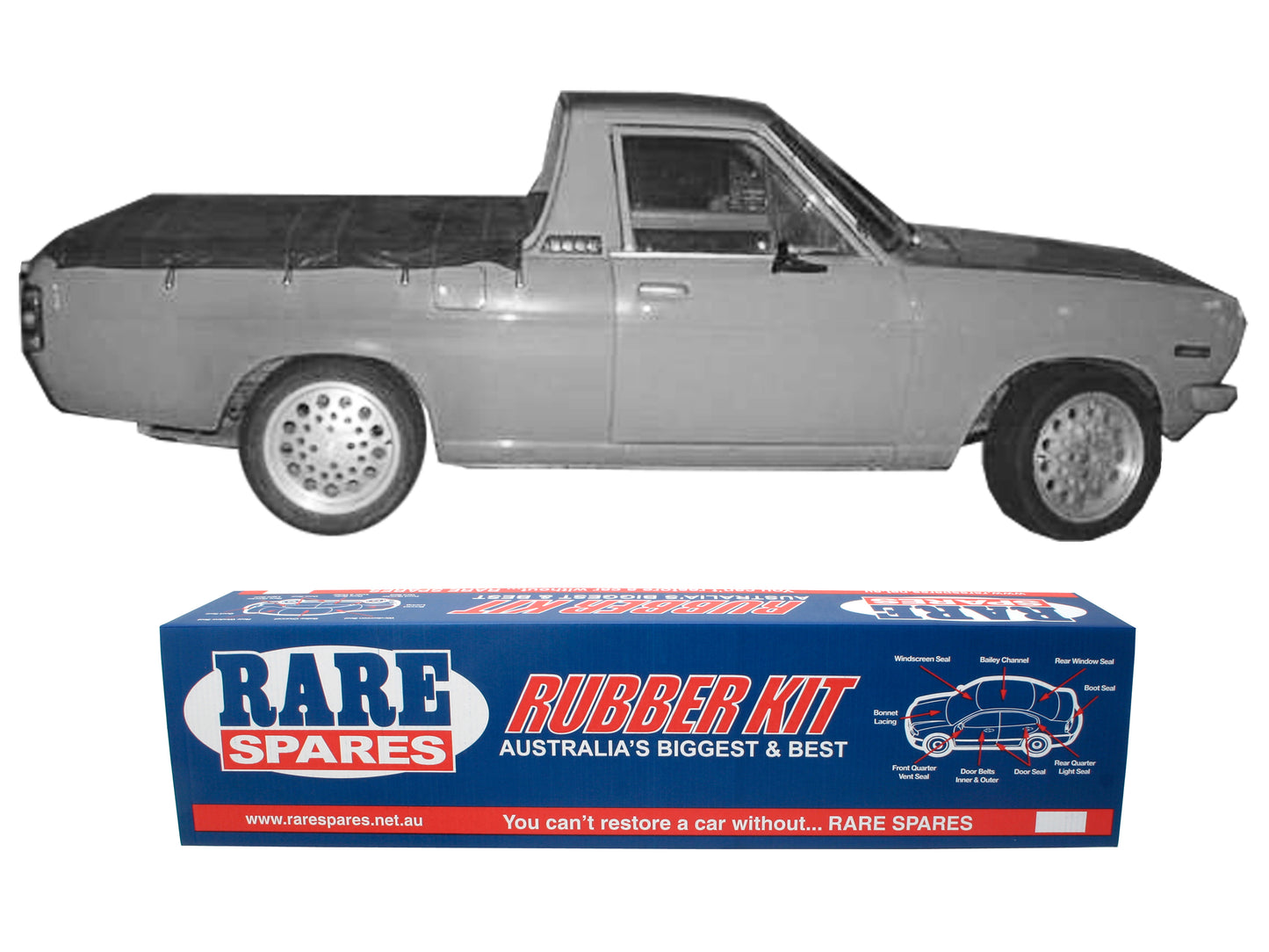 Body Rubber Kit Nissan Datsun 1200 Ute - DAT22