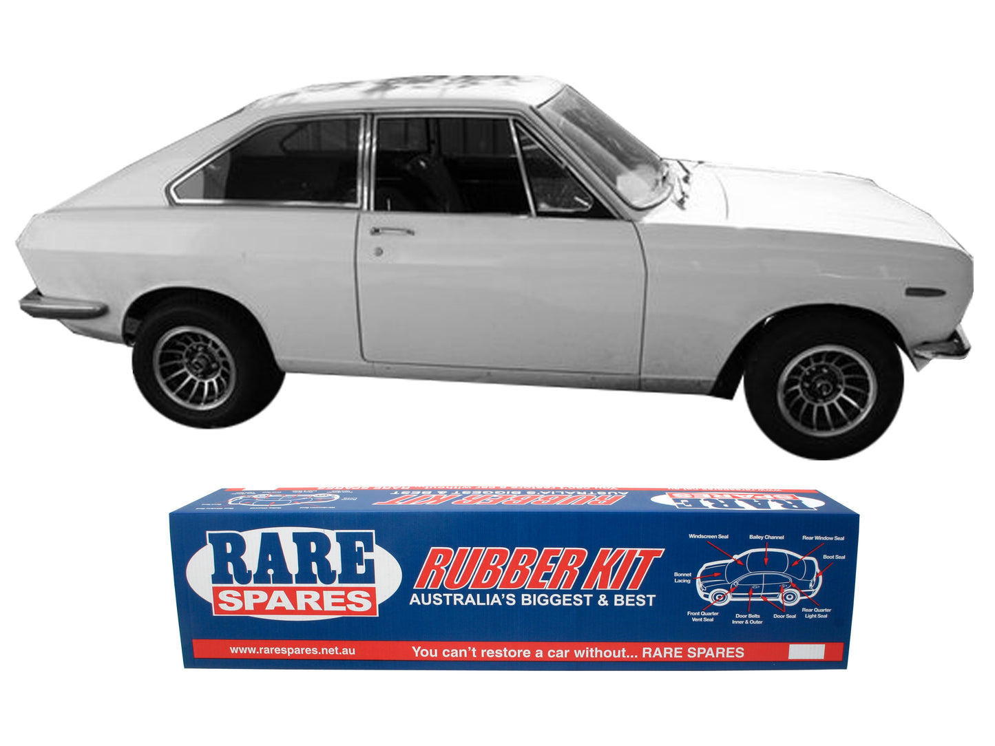 Body Rubber Kit Nissan Datsun 1000 Coupe - DAT3