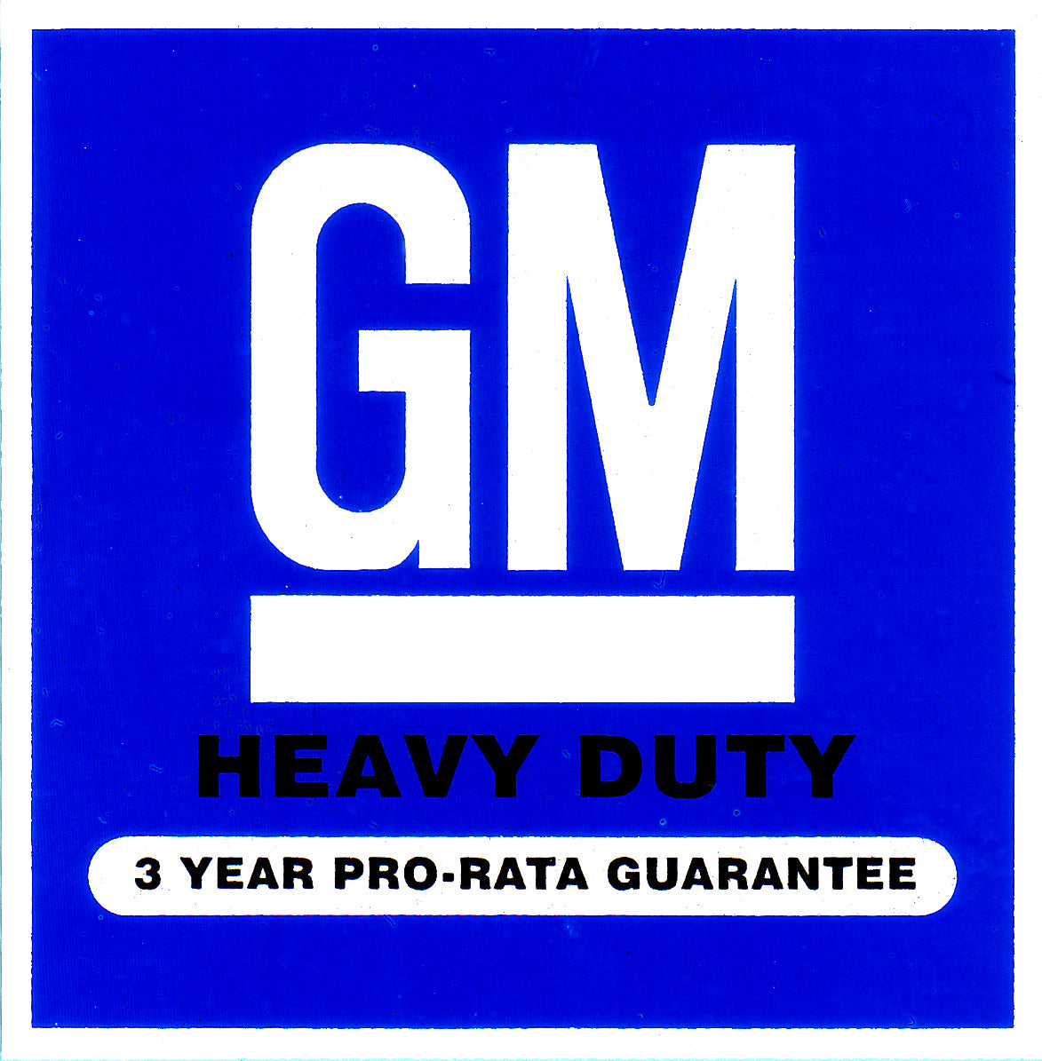 Battery Decal ‘GM Heavy Duty’ Holden HJ HX LH LX - DB1000