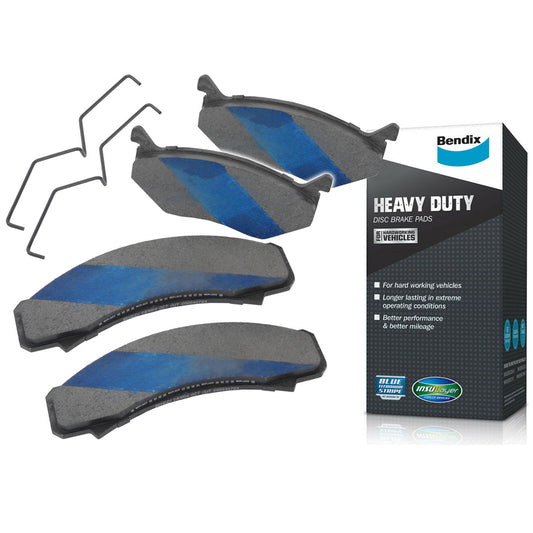 Bendix Heavy Duty Front Disc Brake Pads (Girlock Cast Iron Caliper) Holden HQ HJ HX / Ford XB XC XD ZG / Valiant VG-CL - DB1004HD