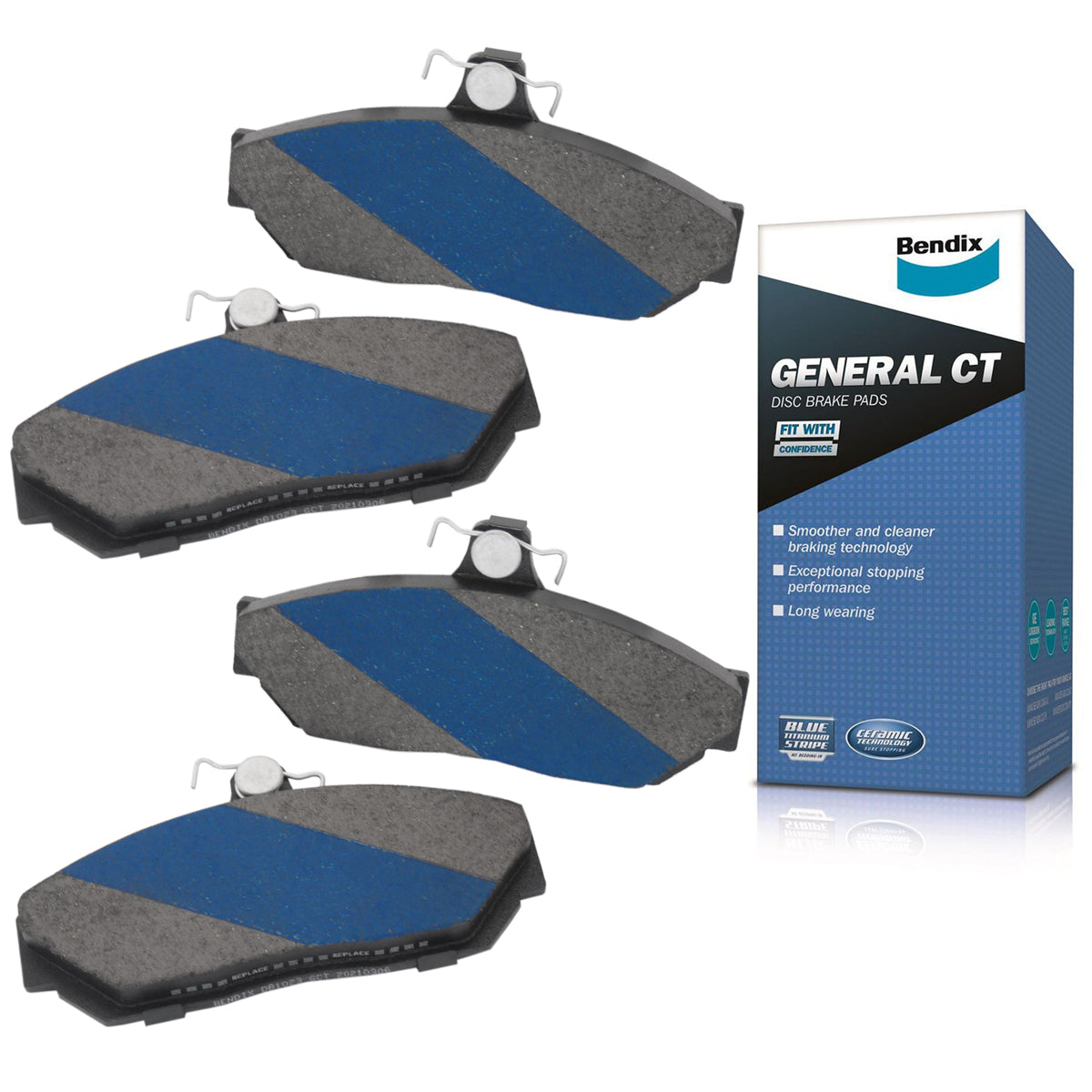 Bendix GCT Front Disc Brake Pads (Girlock Alloy Caliper) Holden HQ HJ HX HZ WB - DB1023