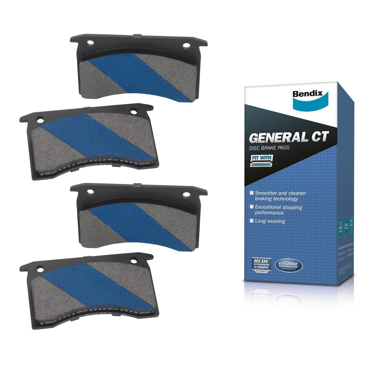 Bendix GCT Front Disc Brake Pads (PBR Alloy Caliper)Holden HX HZ / Valiant CL CM  - DB1029