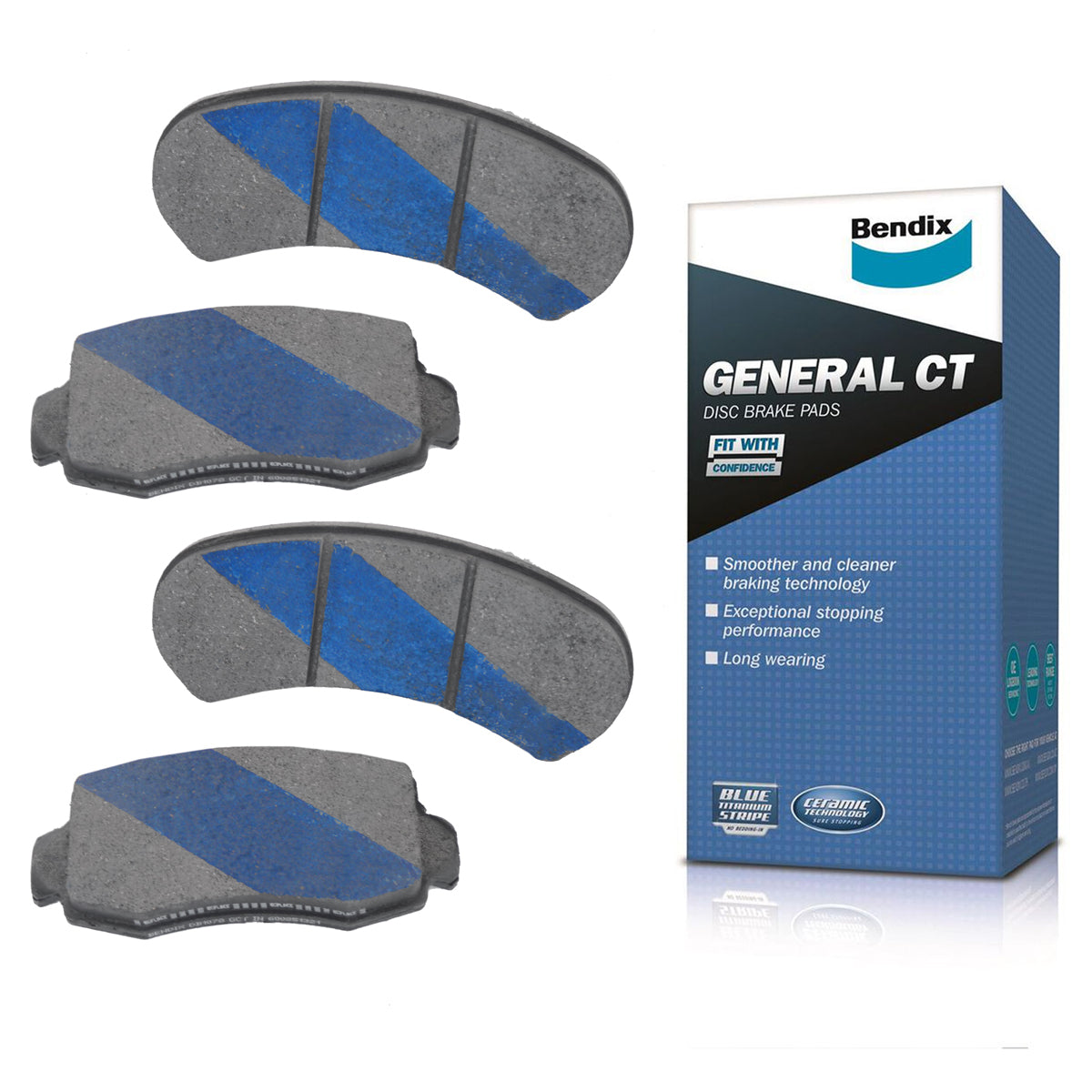 Bendix GCT Rear Disc Brake Pads Ford XE XF ZK ZL - DB1078