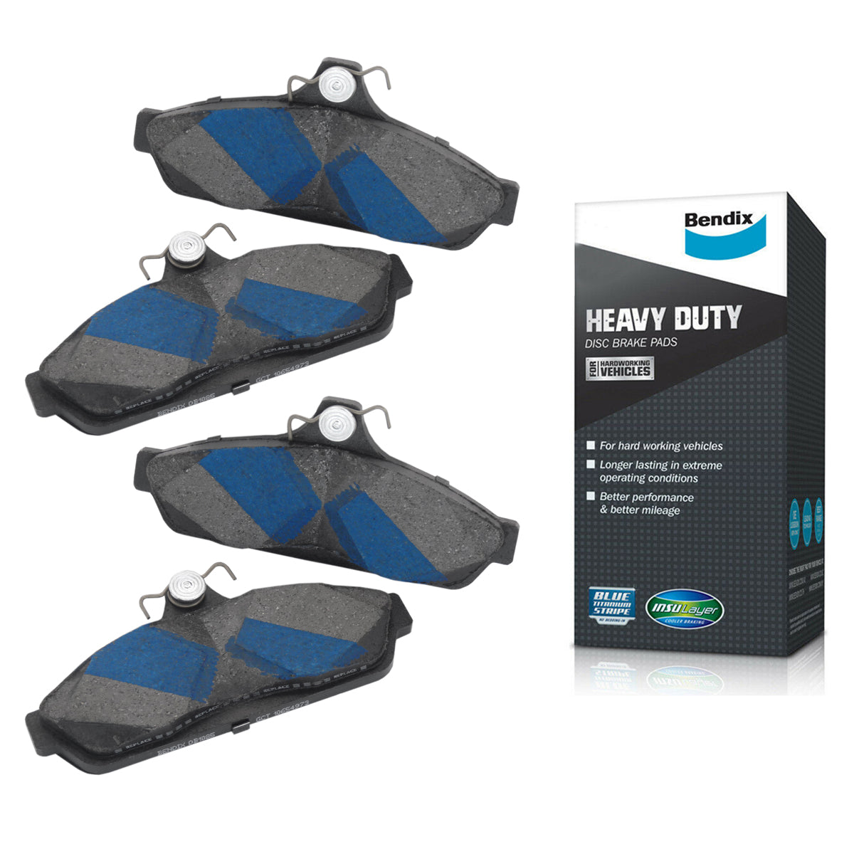 Bendix Heavy Duty Front Disc Brake Pads Holden VB VC VH VK VL VN VG VP VQ VR VS UC - DB1085HD