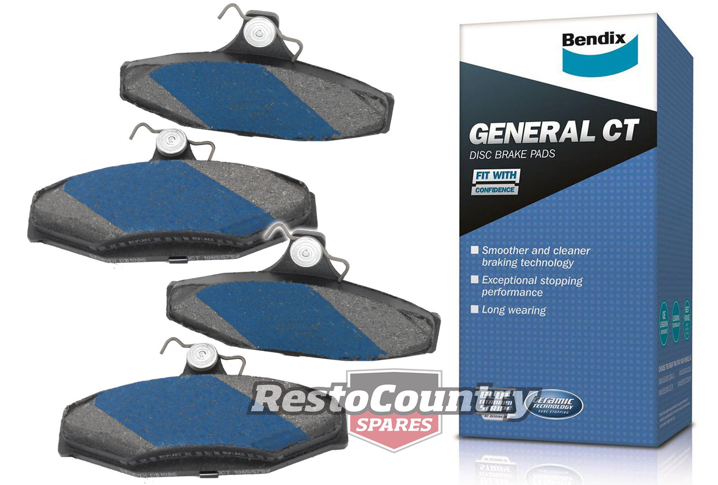 Bendix GCT Rear Disc Brake Pads Holden VB VC VH VK VL VN VP VQ VR VS / Ford EF EL - DB1086