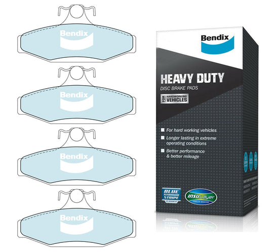 Bendix Heavy Duty Rear Disc Brake Pads Holden VB VC VH VK VL VN VP VQ VR VS / Ford EF EL - DB1086HD