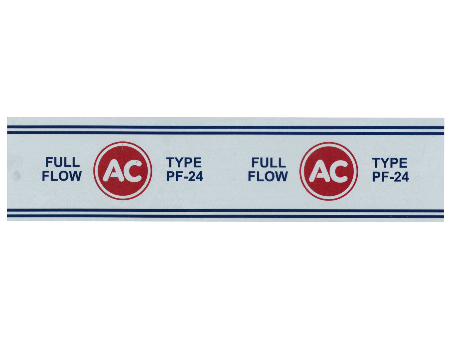 Oil Filter Decal ‘PF-24 AC’ (White) Holden EH HD-HG HQ-WB LC-UC - DOF002