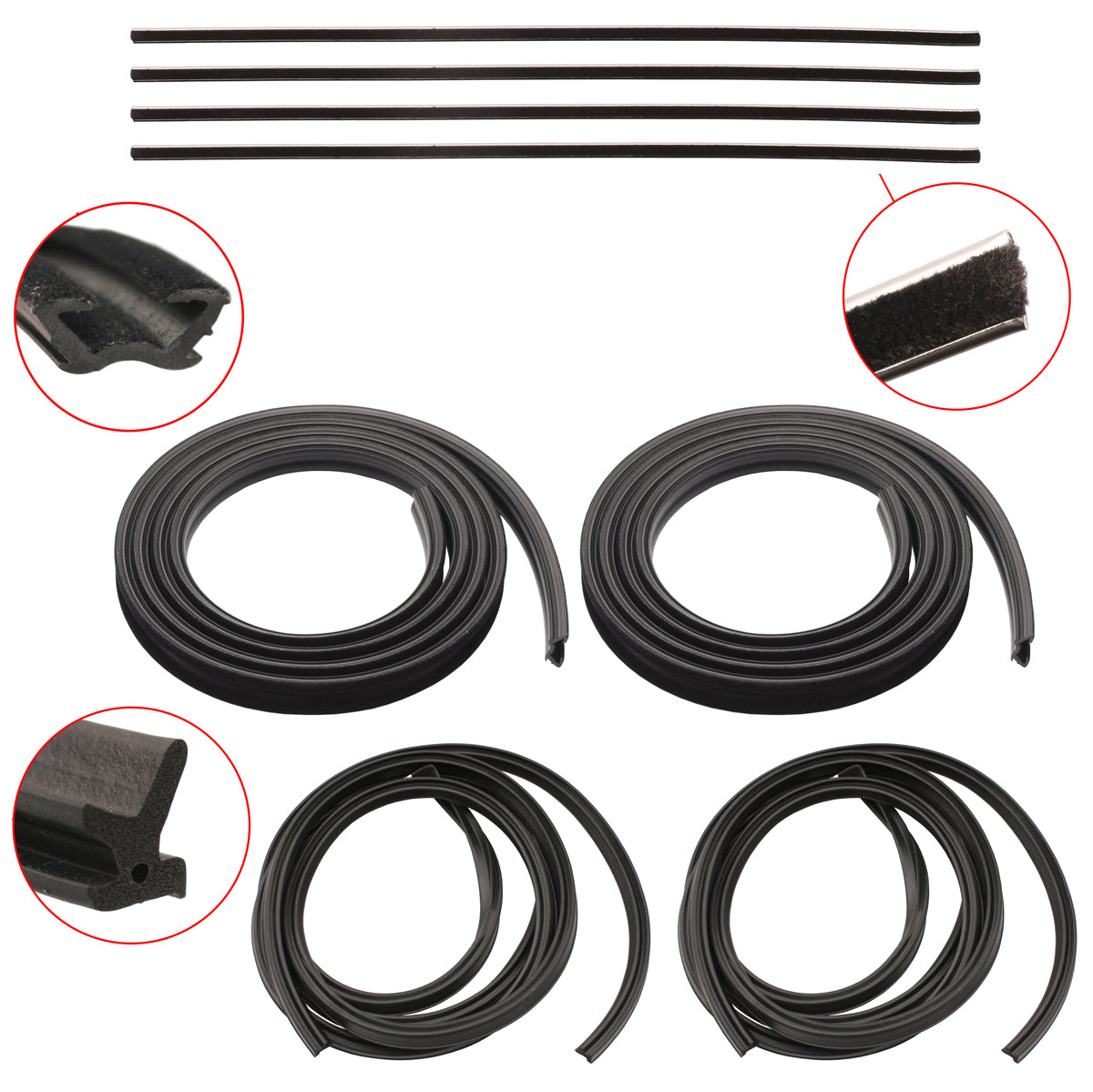 Door Rubber Kit Cortina Mk1 Rear Sedan - DRKCOR2